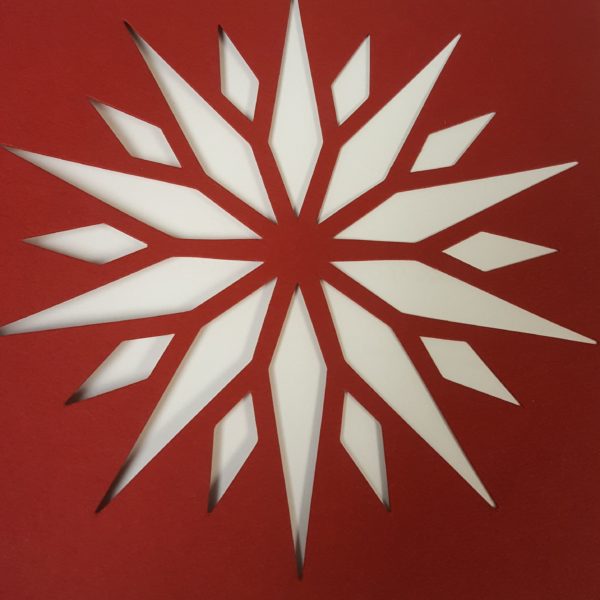 Image of a Diecut Card with a Star